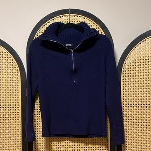 Chic Navy Turtleneck Sweater